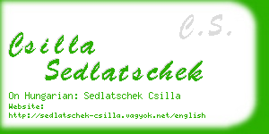 csilla sedlatschek business card